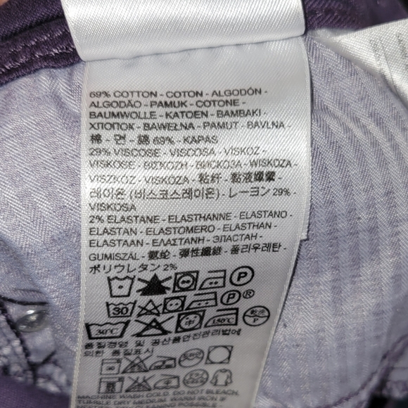 Levis Legging Denim Jeans Size 30 Plum Purple Stretchy Jegging Jeans - Picture 8 of 10